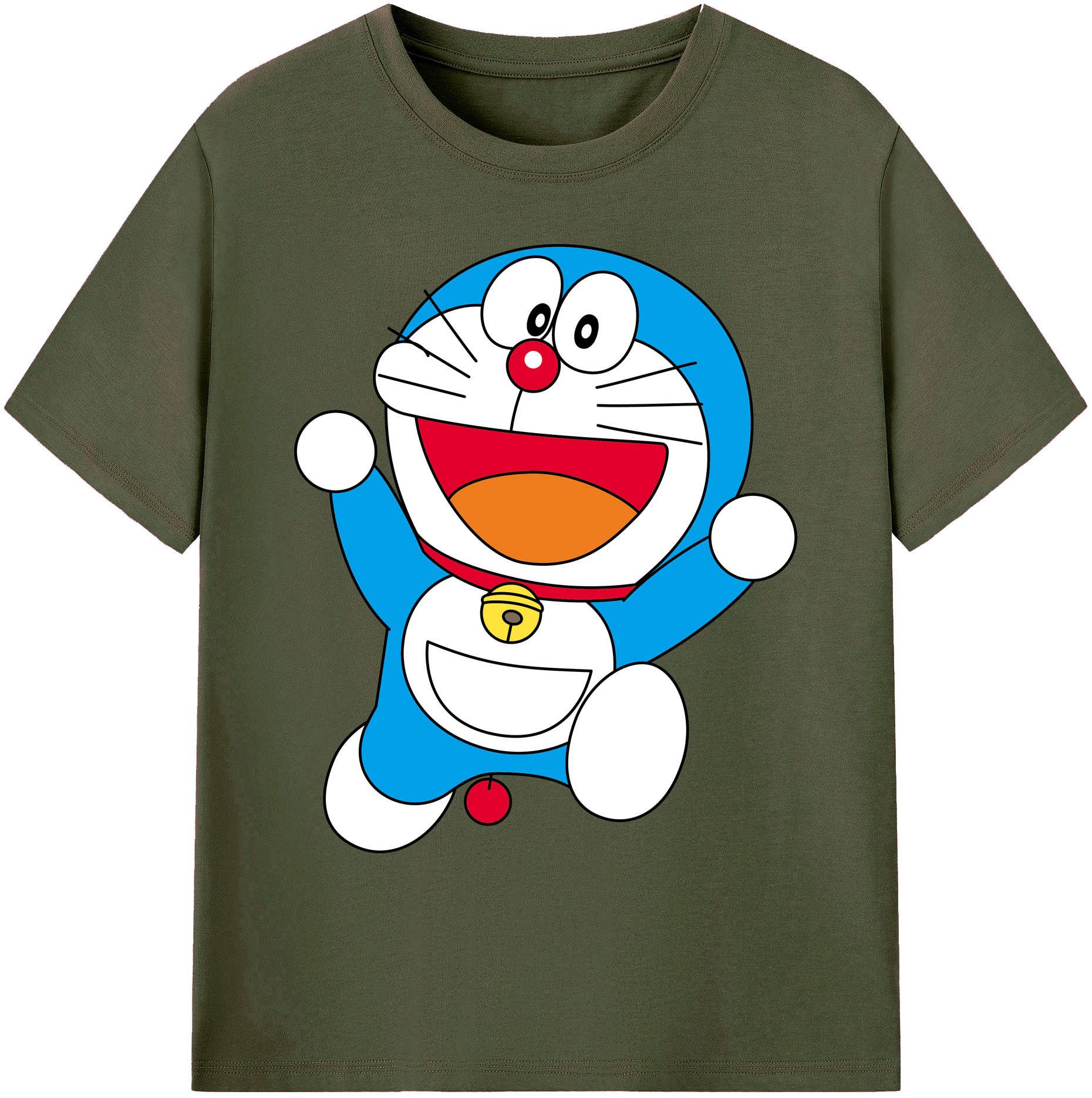 （画像用） ドラえもん Doraemon 綿100％ メンズ半袖Tシャツ｜肌触りやわらか＆通気性
